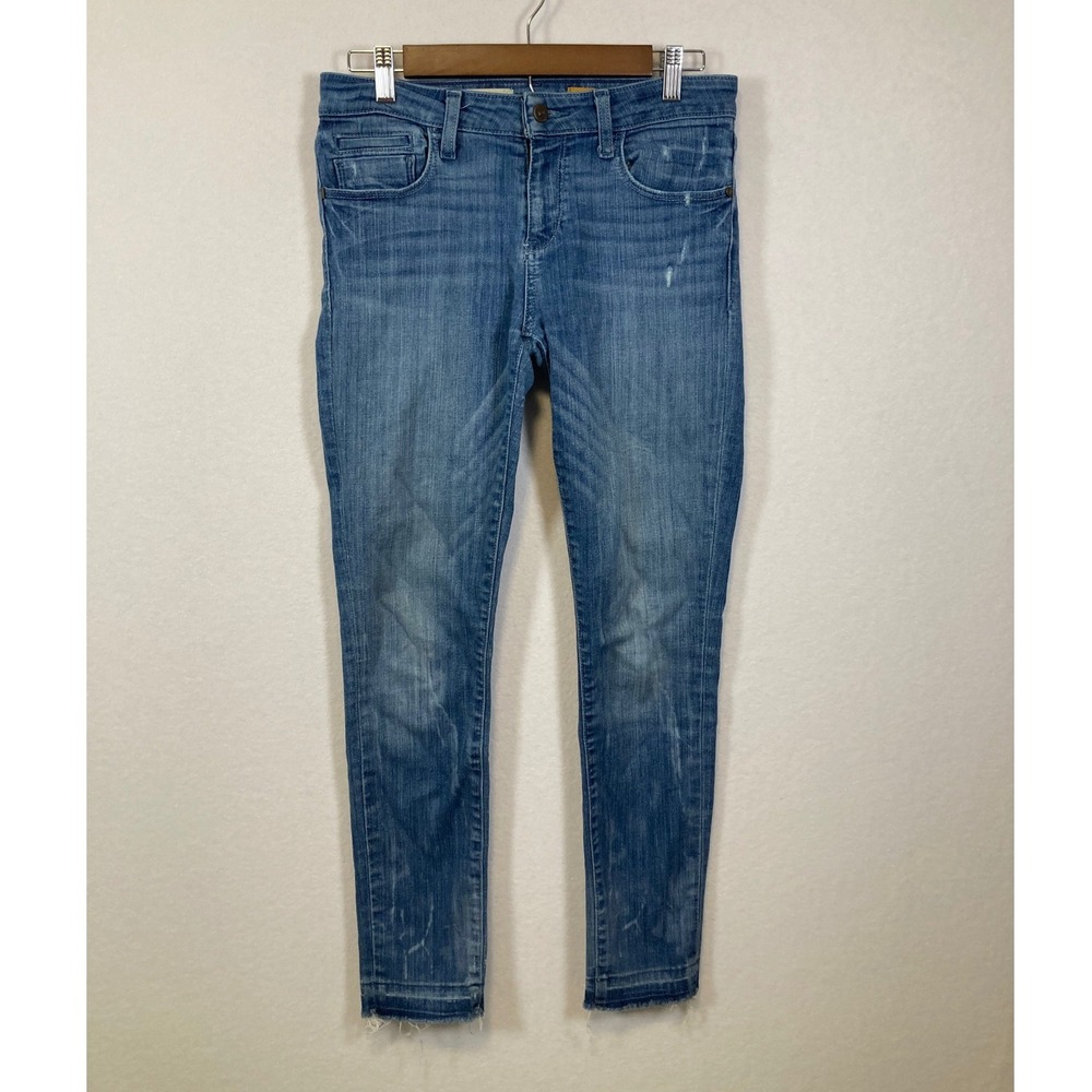 Pilcro and the Letterpress Women's Size 28 Denim Skinny Jeans Raw Hem Distressed